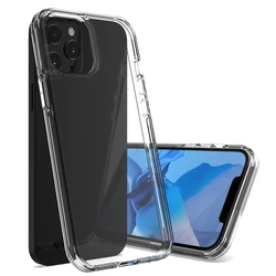 High flexible double design plain clear hard full phone case for iphone 11 12 mini 13 pro max