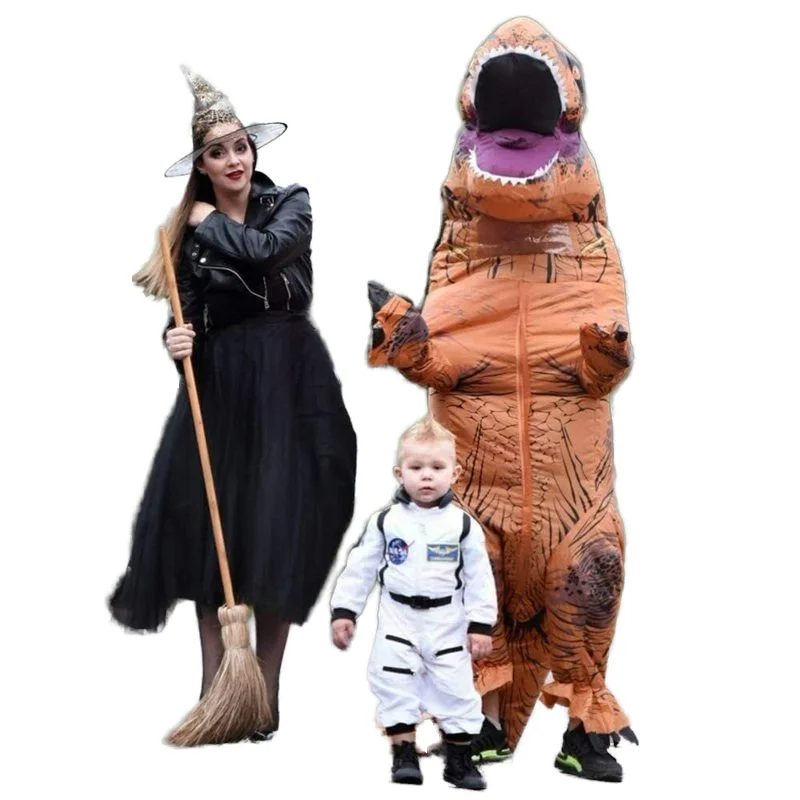 Source Factory Adult T-Rex Dragon Polyester Inflatable Cosplay Dinosaur Mascot Costume For Carnival
