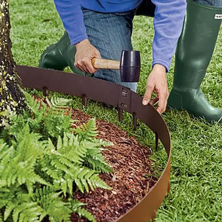 Ржавчина металлическая кортеновая сталь ржавчина для сада газона 2,4 м для ландшафтной подпорной стены