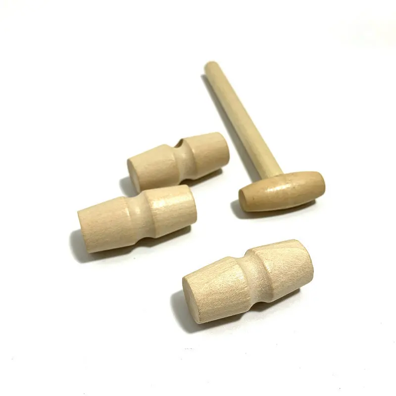 2024 Factory  Mini Hammer Creative  Toy Mallet Beech Wood Handmade Wooden Hammer