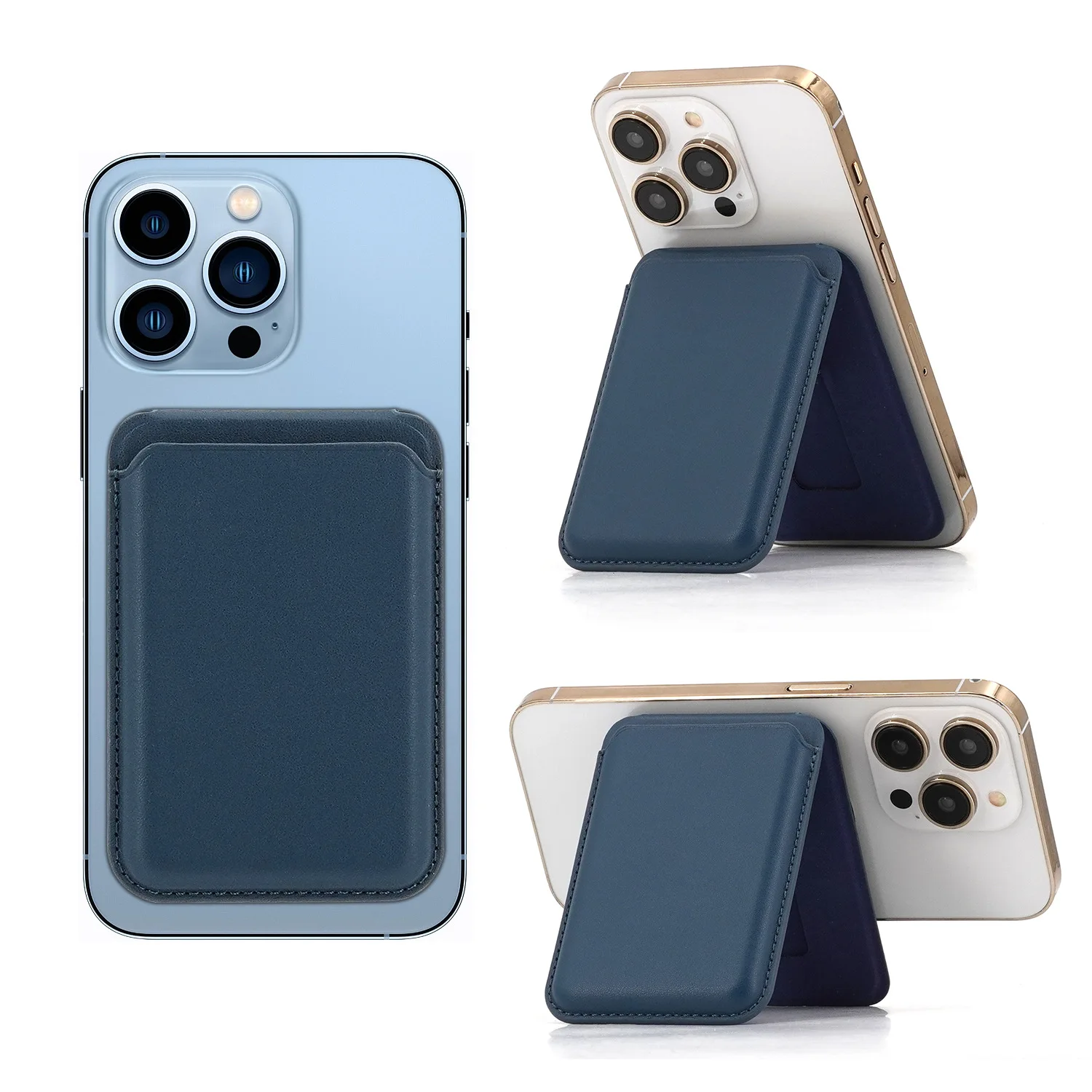 Новый складной держатель для телефона из искусственной кожи магнитный карт 15 14 13 12 Портативный Ультратонкий мобильного