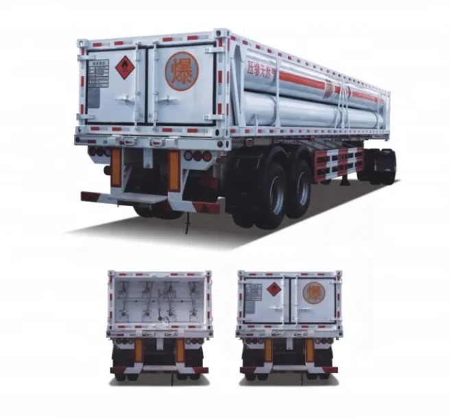 Factory Price 3 Axles8  9   10 Bundle Tube Skid Container used CNG Long Tube Tank Semi Trailer