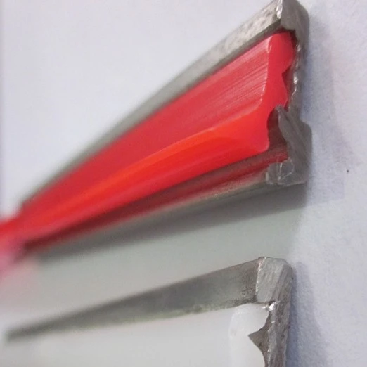 Steel profile wipers for CNC machine cover Red PU lips