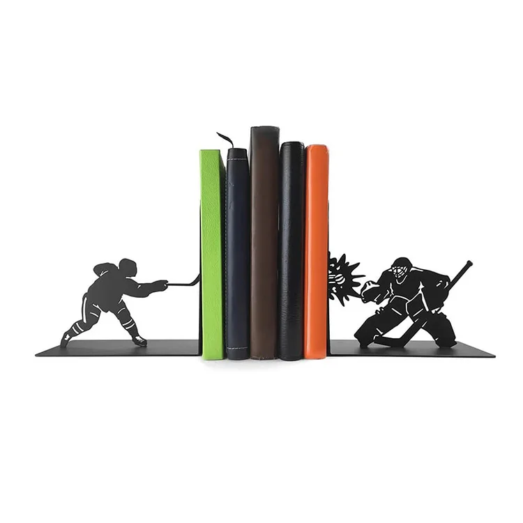 Уникальные черные металлические декоративные подставки для книг привлекательные заглушки