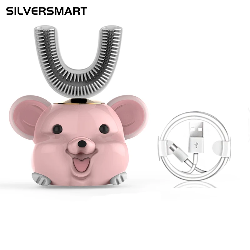 
Cheap 360 Degrees Kids Silicon Automatic Ultrasonic Electric Toothbrush 