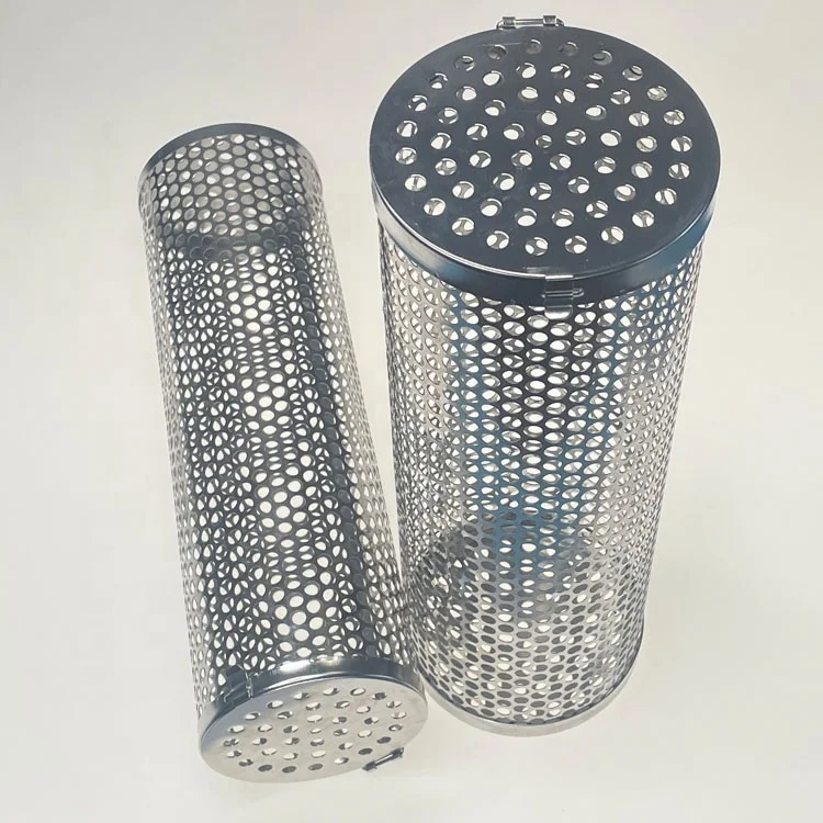 Stainless Steel Wire Mesh Bbq Rolling Grilling Basket