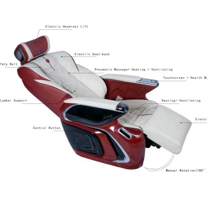 Vip Bus Seat For Sale Luxury Full Leather Van Seat For Mercedes Vito W447 Commerical Executive Seats