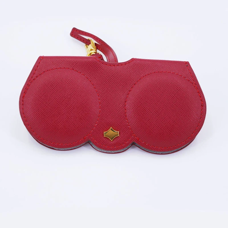 Sunglasses Protector Bag Cat Eye Suncover Glasses Storage Holder Case Women Bag Hanging Soft Leather Sunglasses Bag