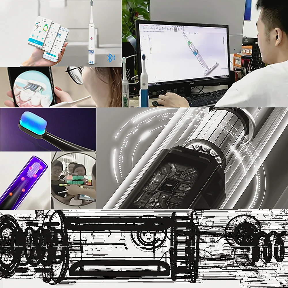 Portable Custom Teeth Whitening Bright UV Antibacterial Sanitizing Toothbrush Adult Polish Sonic Electric Toothbrush