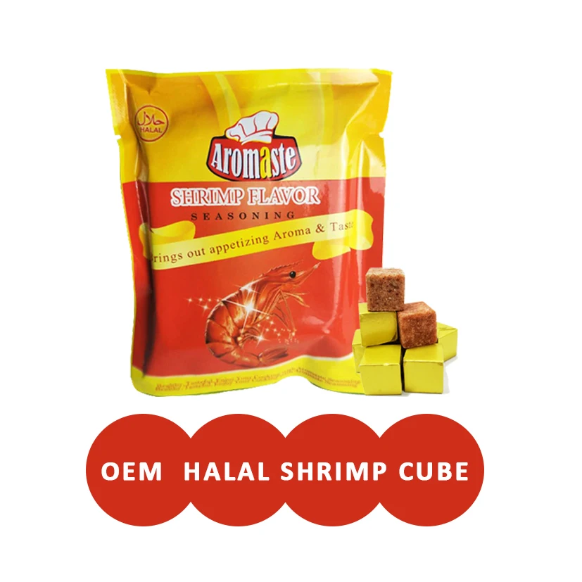OEM Customized Logo HALAL 4g/10g Crayfish/Shrimp Seasoning Bouillon Stock Cube For African Soup