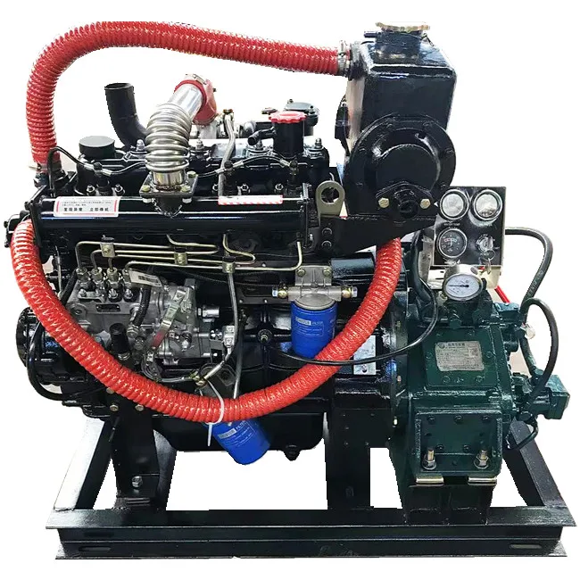 4 cylinder 70hp water cooled marine engine with gearbox