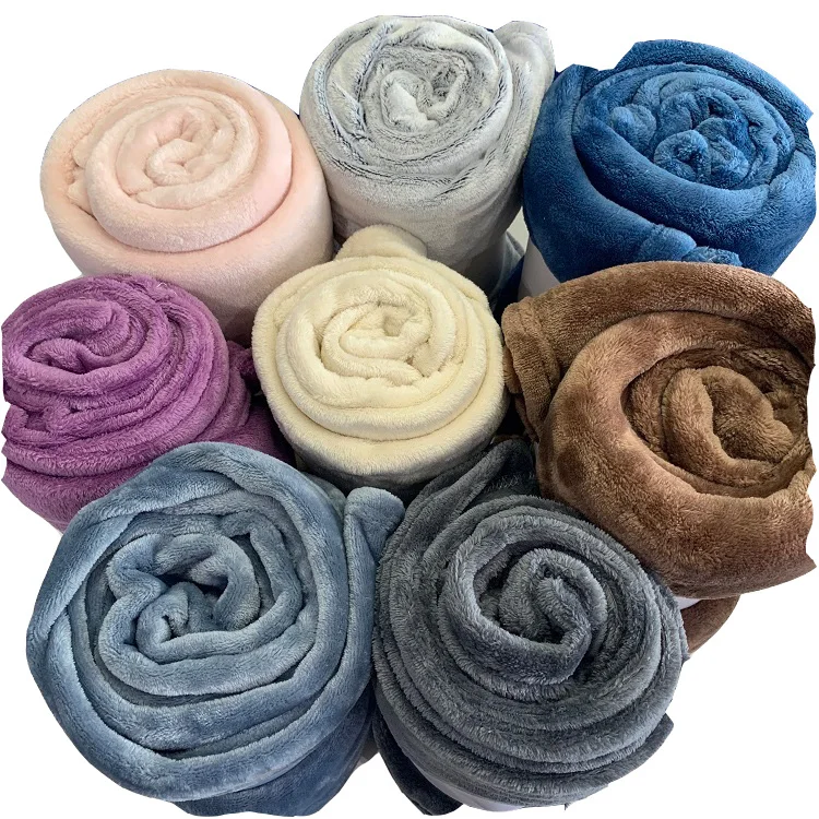 Warm in winter hot selling simple flannel cheap wholesale blanket