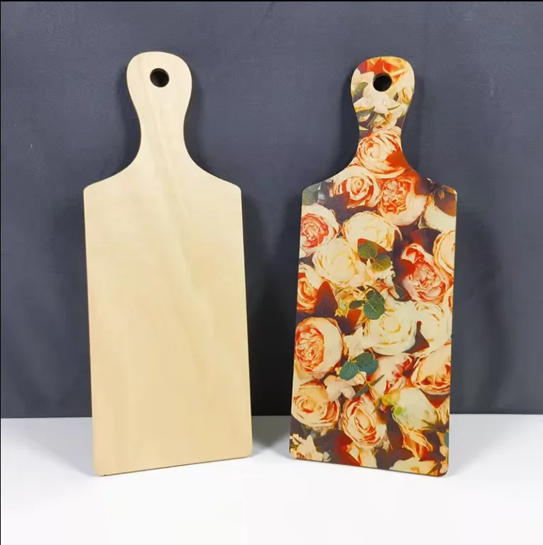 Sublimation Wooden Paddle Chopping Board Blank Mini plywood Cutting Board with Handle  DIY Crafts