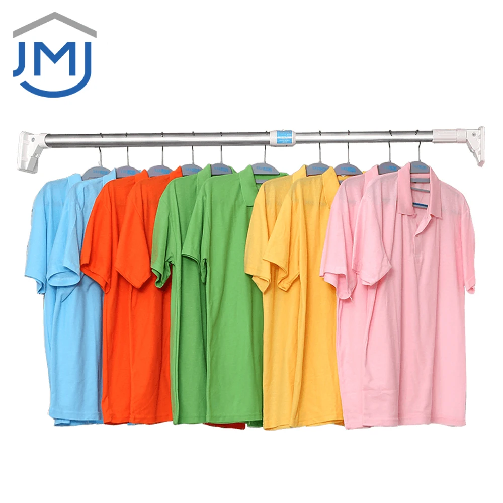 2021 Stainless Steel Adjustable Metal Curtain Bathroom Bar Shower Extendable Telescopic Poles Hanger Rods