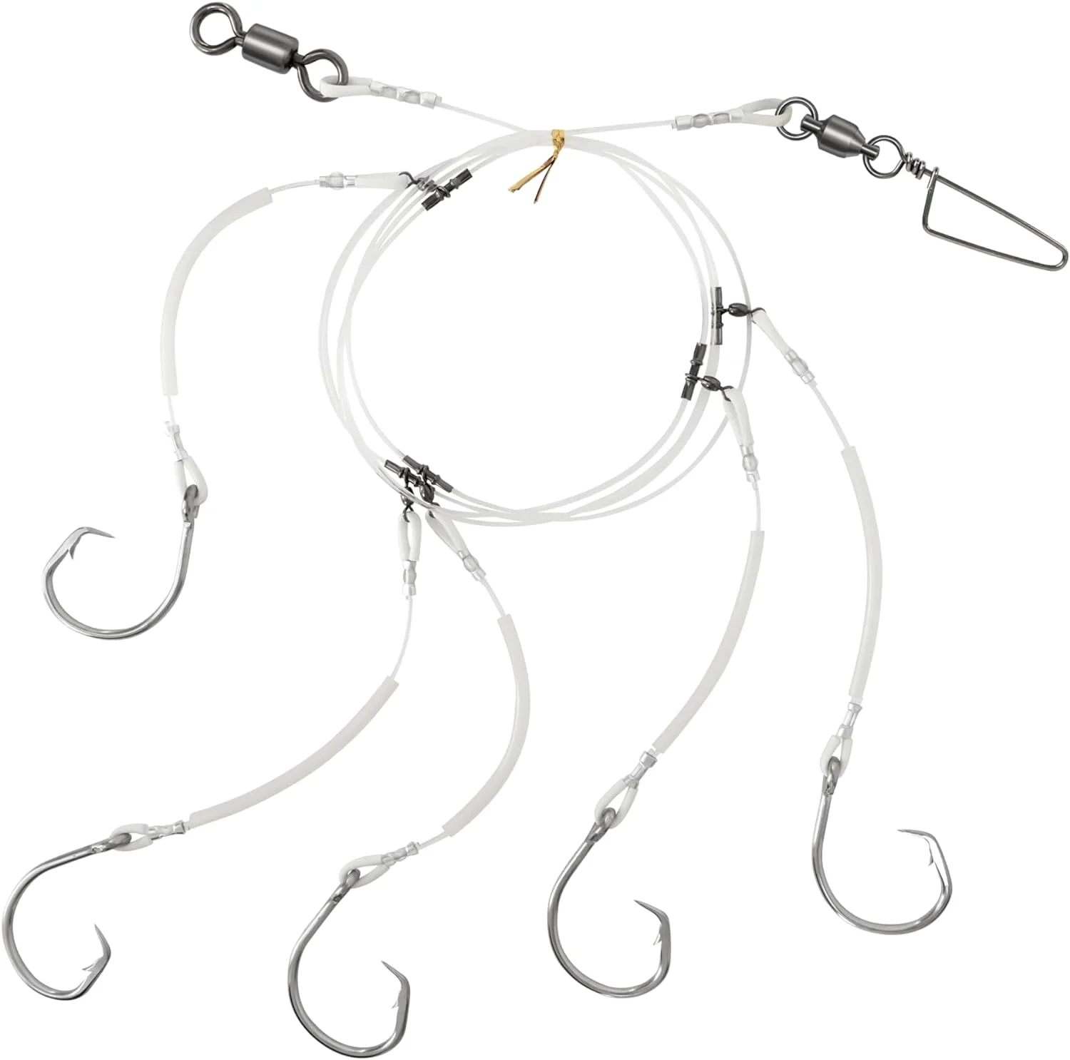 Fishing Deep Drop Rig 6/0 7/0 8/0 9/0 Circle Hooks with Glow Tubes 1pc Snapper, Tilefish Rig with Stainless steel Circle hook