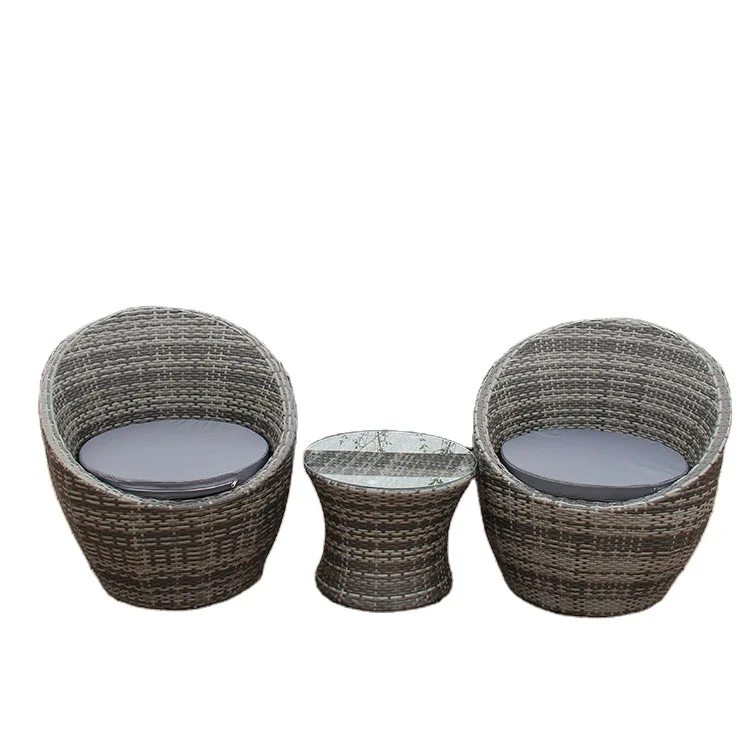 
3pcs Outdoor Furniture Sets Bottle Shape Rattan Wicker Sofa Set outdoor garden circular sofa set 