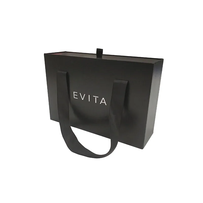 OEM Factory Portable Customized Popular Cardboard Drawer Clothes Gift Box With Ribbon Model Shoes Packaging For Elegant Design