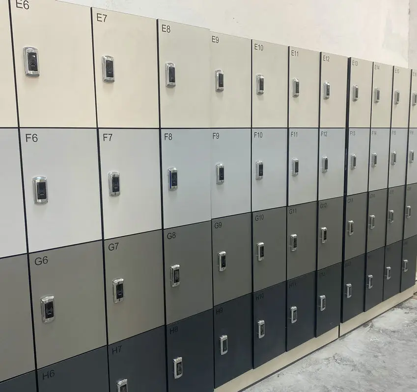 2 compartment 8 door keyless locks phenolic compact hpl locker
