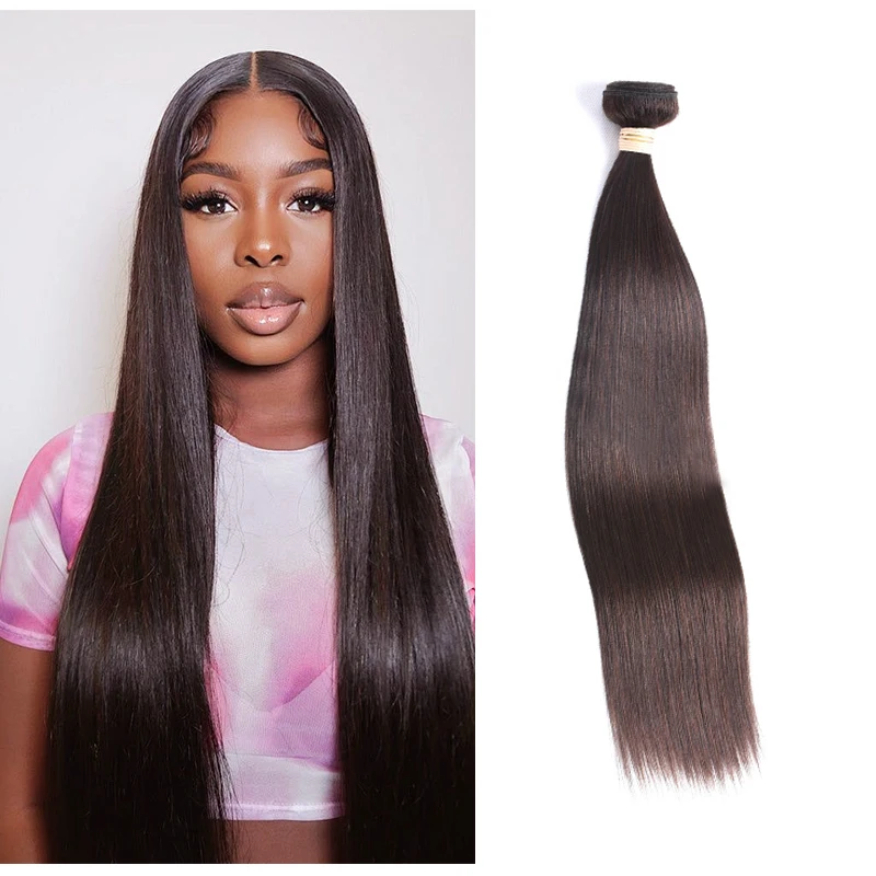 New style sells well Human hair curtain Straight in multiple sizes Natural color bundle Hair extension High cost performance