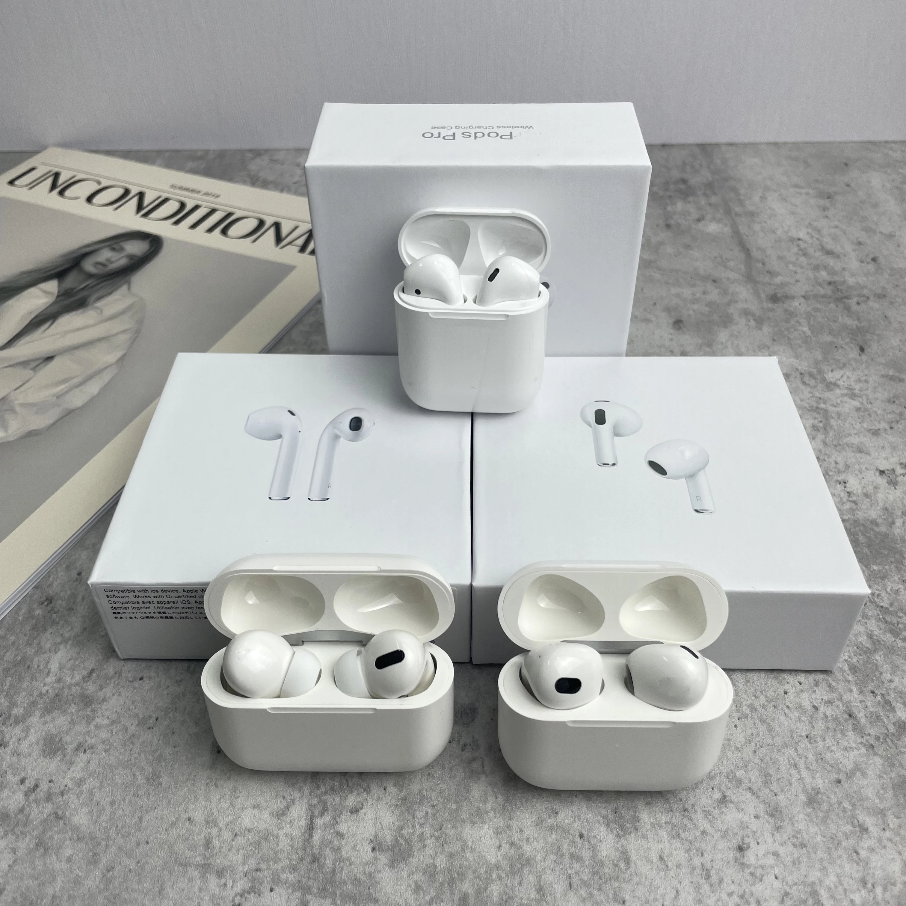 Оригинальные 1:1 Air 3rd Generation 2 3 Pods Tws Anc Airoha 1562a 1536u беспроводные клон наушники Pro