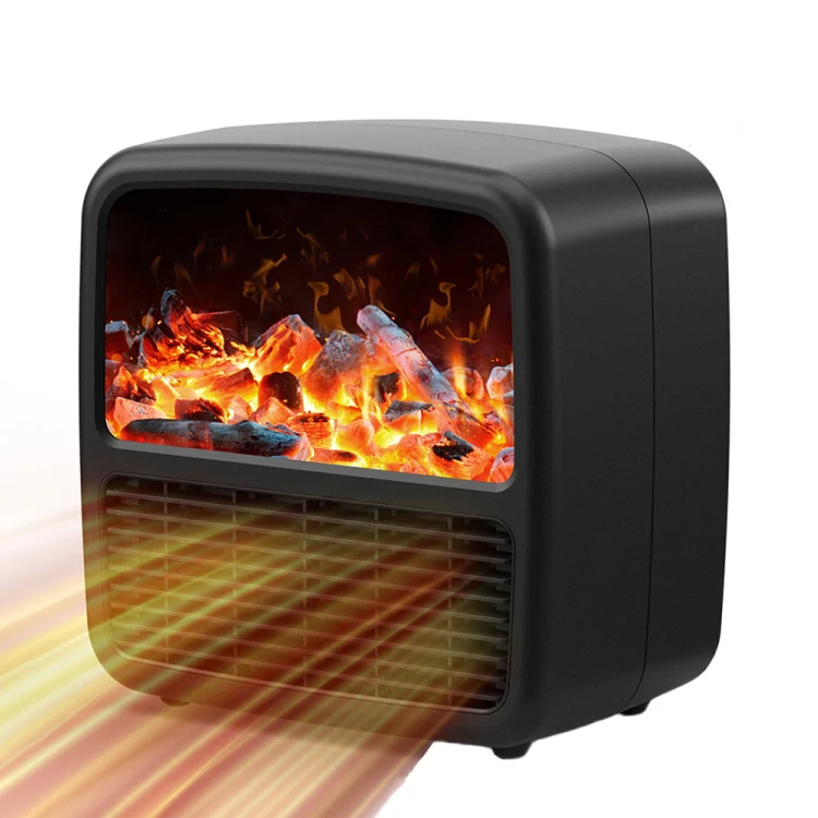 N06 New Energy Desktop Electric PTC Fan Flame Air Heater