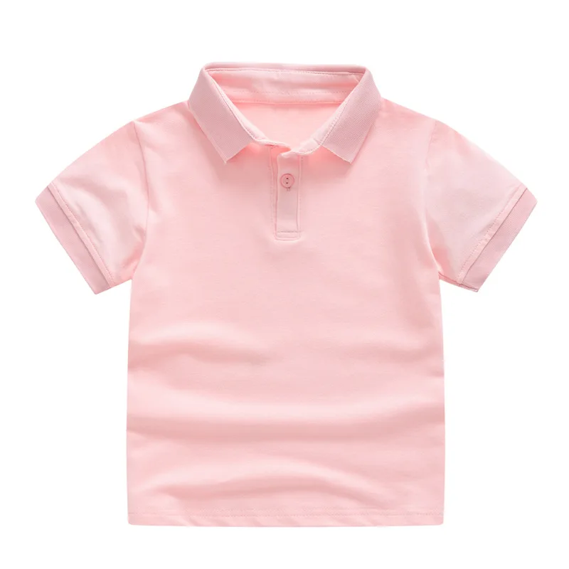 2023 new style summer children boys girls polo t-shirts for kids blank custom logo  plain t shirts kids polo shirts