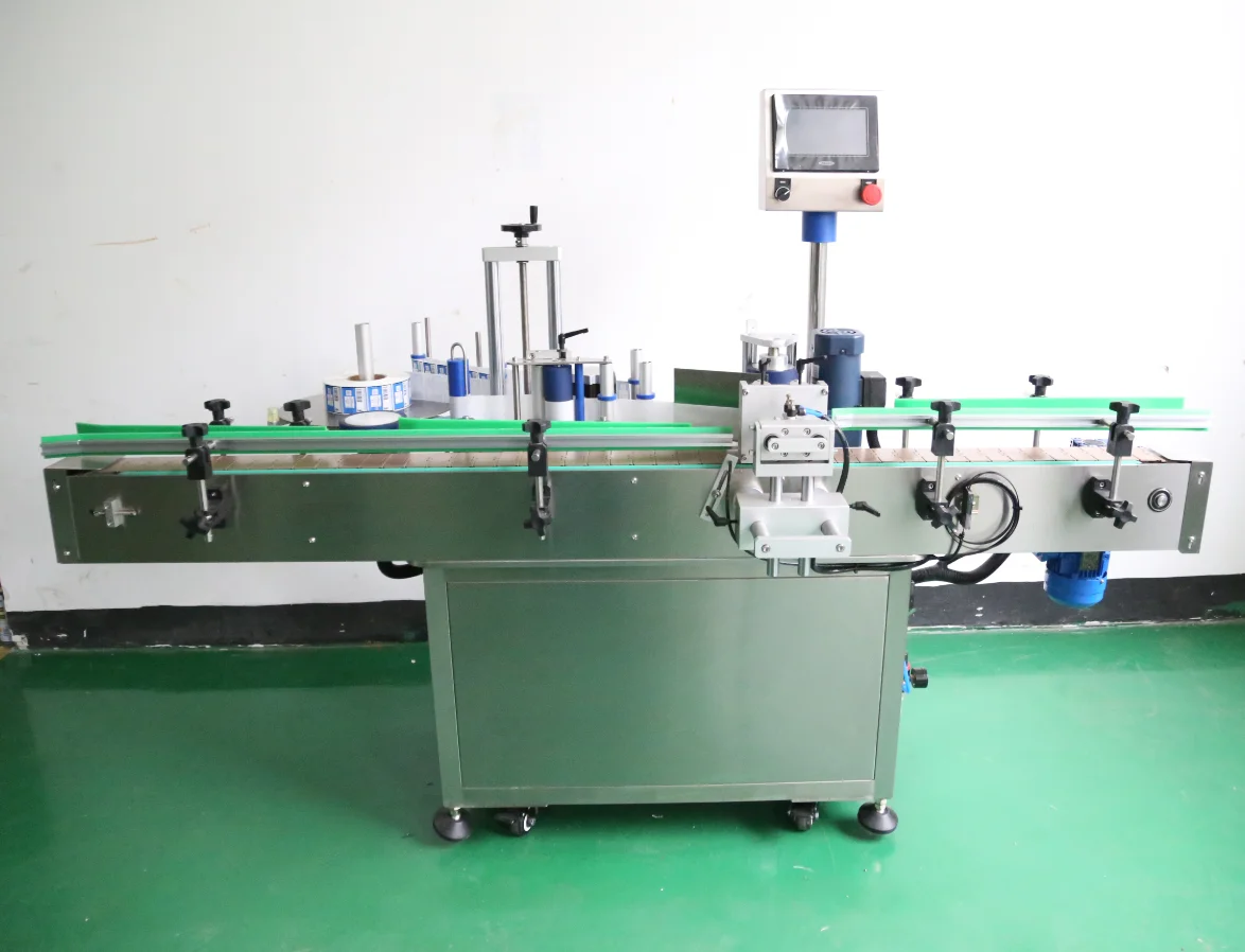 Hot selling adhesive labeling machines 5 gallon round bottle automatic stick labeler with low price