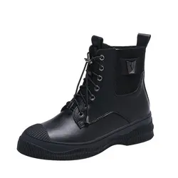 Autumn Winter 2022 Breathable Women Ankle Boots Shoes Martin Black Short Boots For Ladies Girls