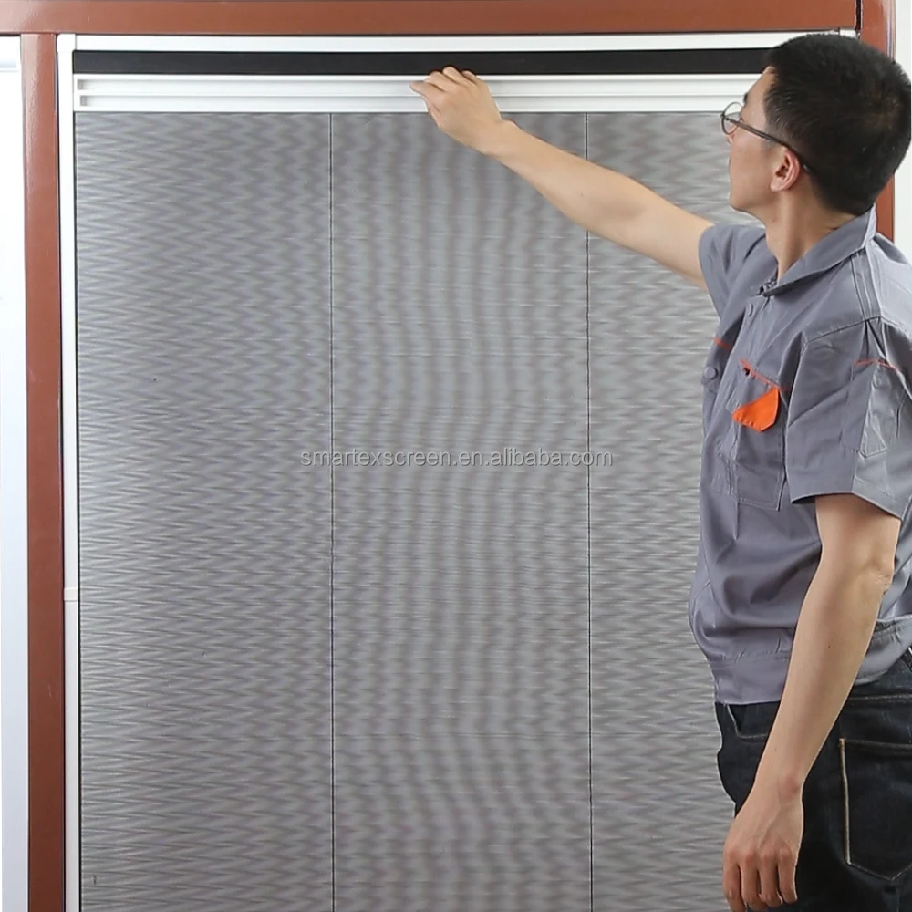 Anti-mosquito polyester pleated folding skylight windows mosquito net window retractable skylight screen window