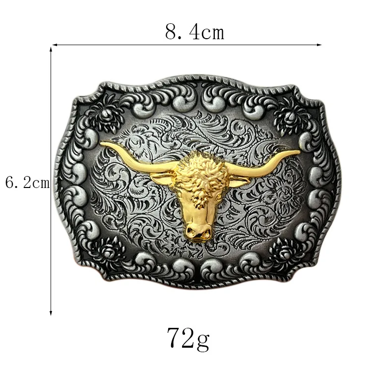 Wholesale Custom Logo Western Cowboy Luxury 3d 40mm Brass Stainless Steel Zinc Alloy Metal Custom Belt Buckles For Men