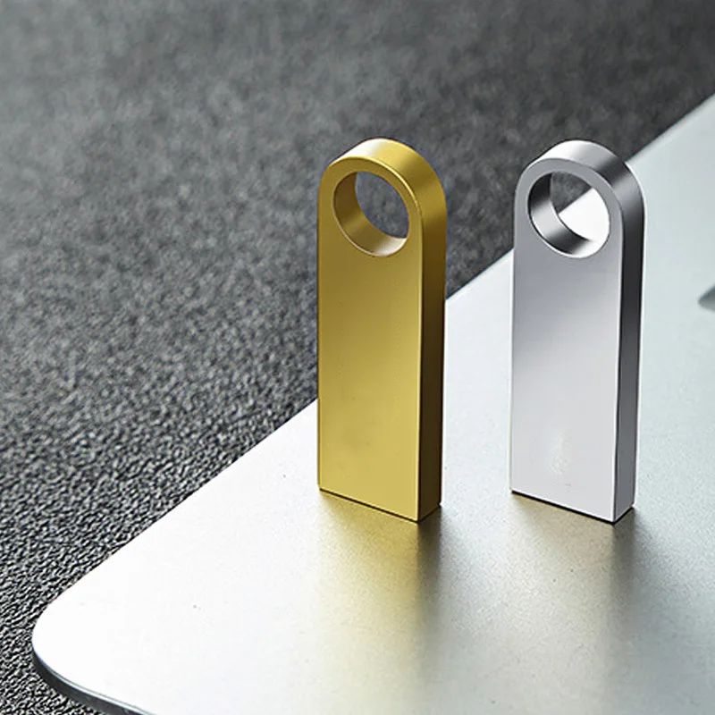 Мини портативный флэш-накопитель 8 ГБ 16 32 Золотой/Серебряный Цвет USB 2 0 металлические флэш-накопители