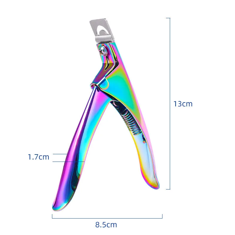 Nail scissors and colored titanium French u-shears  false nail clippers stainless steel nail clippers