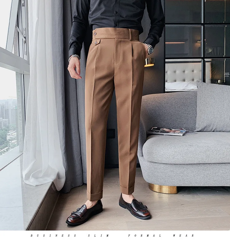 2024 New MSR MS175 Arrivals Fashion Trend comfortable feel Unique design high waist straight casual men suit pants