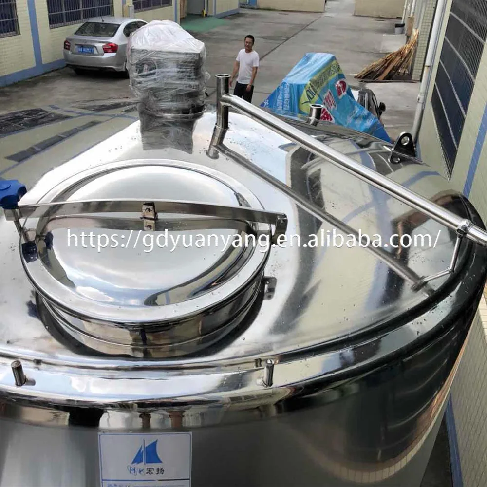 500 liter Food Processing Line Dairy Products Yogurt Milk Cooling Tank Storage Tanks Cooler Condenser Chiller