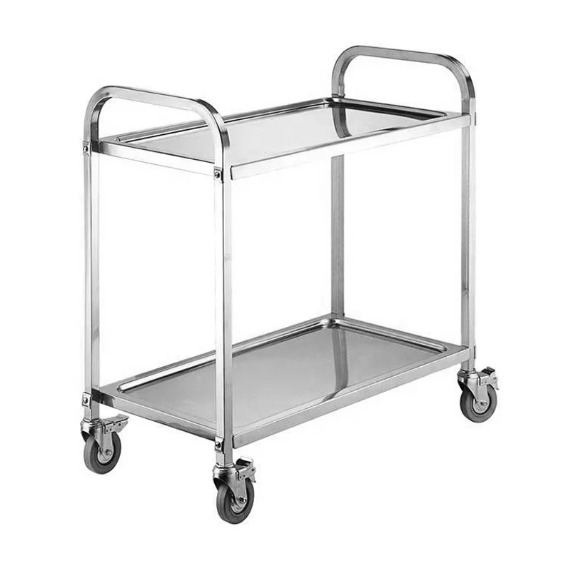 2/3/4 Tiers Shelf Detachable Trolley Hotel/Restaurant Stainless Steel Mobile Delivery Dining/Trolley food service cart