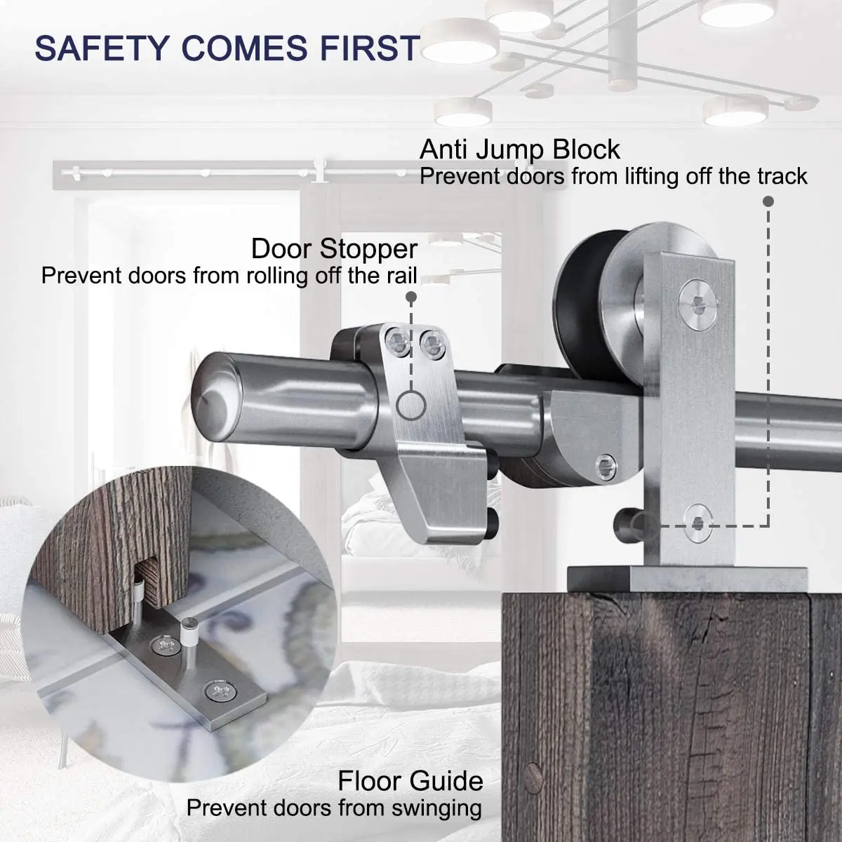 American Sliding Barn door Wooden Door Hardware / barn door hardware / soft close system