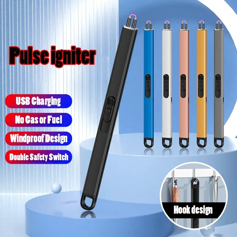 360 Steering Electric Arc Lighter USB Rechargeable Lighter Gas Stove Igniter Outdoor Kitchen Tools Weird Stuff Gift Box