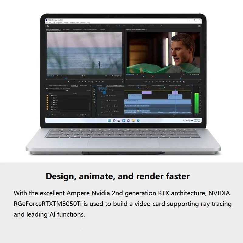 Горячая Распродажа поверхности ноутбука студийные 14 4 дюймовый сенсорный экран четырехъядерный процессор In-tel Core i7-11370h i5-11300h 16GB оперативной памяти rtx3050ti игровой ноутбук
