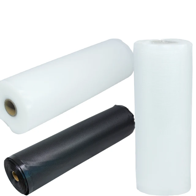 Dot Embossed Plastic Transparent Sealed Roll Food Vacuum Packaging Roll Seal Pack Texture Roll