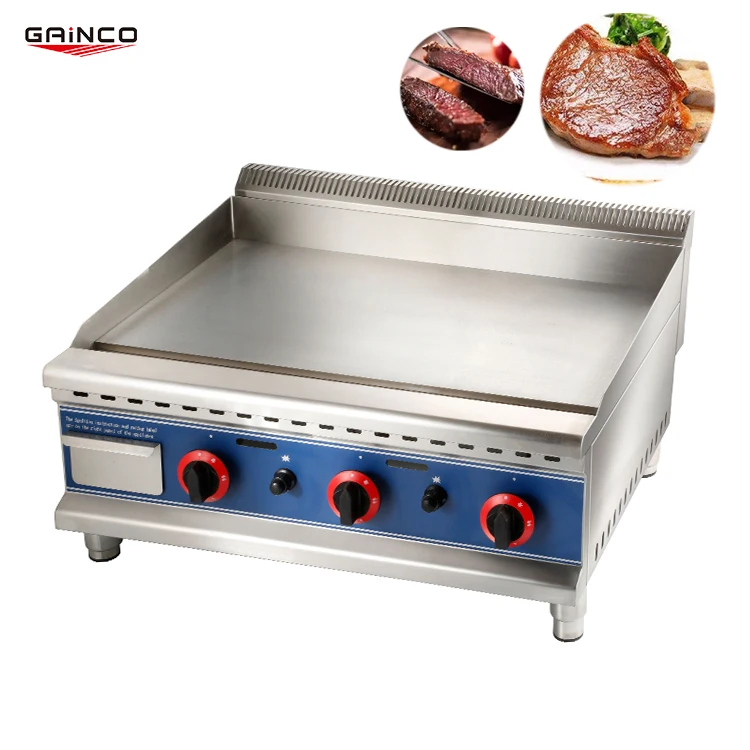 Commercial tabletop industrial Nonstick Pancake Stainless Steel Flat Gas Griddle Grill