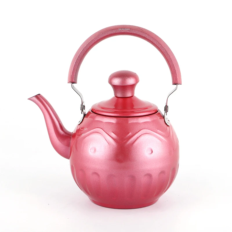 JUSOON New Listing Capacity1l-2l Spray Paint Tea Pot Water Kettles Stainless Steel Retro Chinese Kettle for