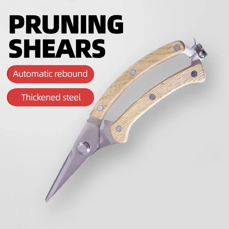Professional Wood Handle garden pruners scissors Bypass Pattern Pruning Shears