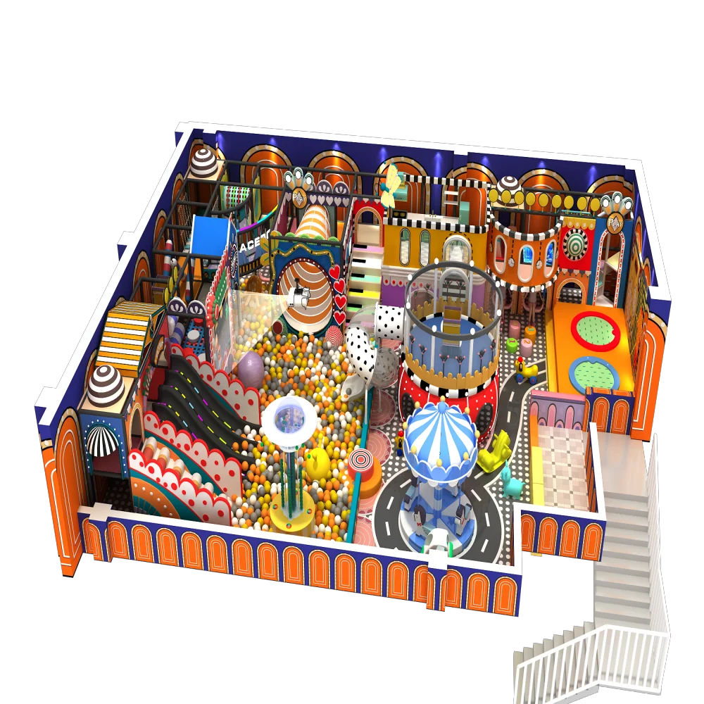 Customized Kids Indoor Amusement Park Candy Theme Soft Play Equipment Indoor Playground for Shopping Mall