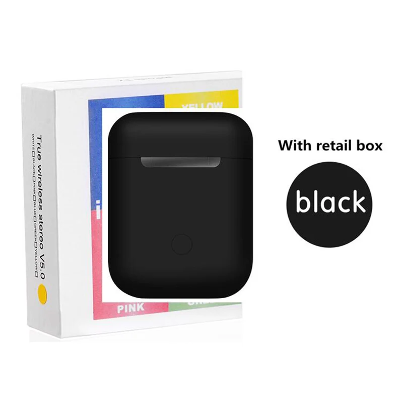 New i12 TWS matte Wireless Earphones 5.0 Stereo Sport Headphone for smart phone i12 inpods Headset Stereophony earbuds  i12