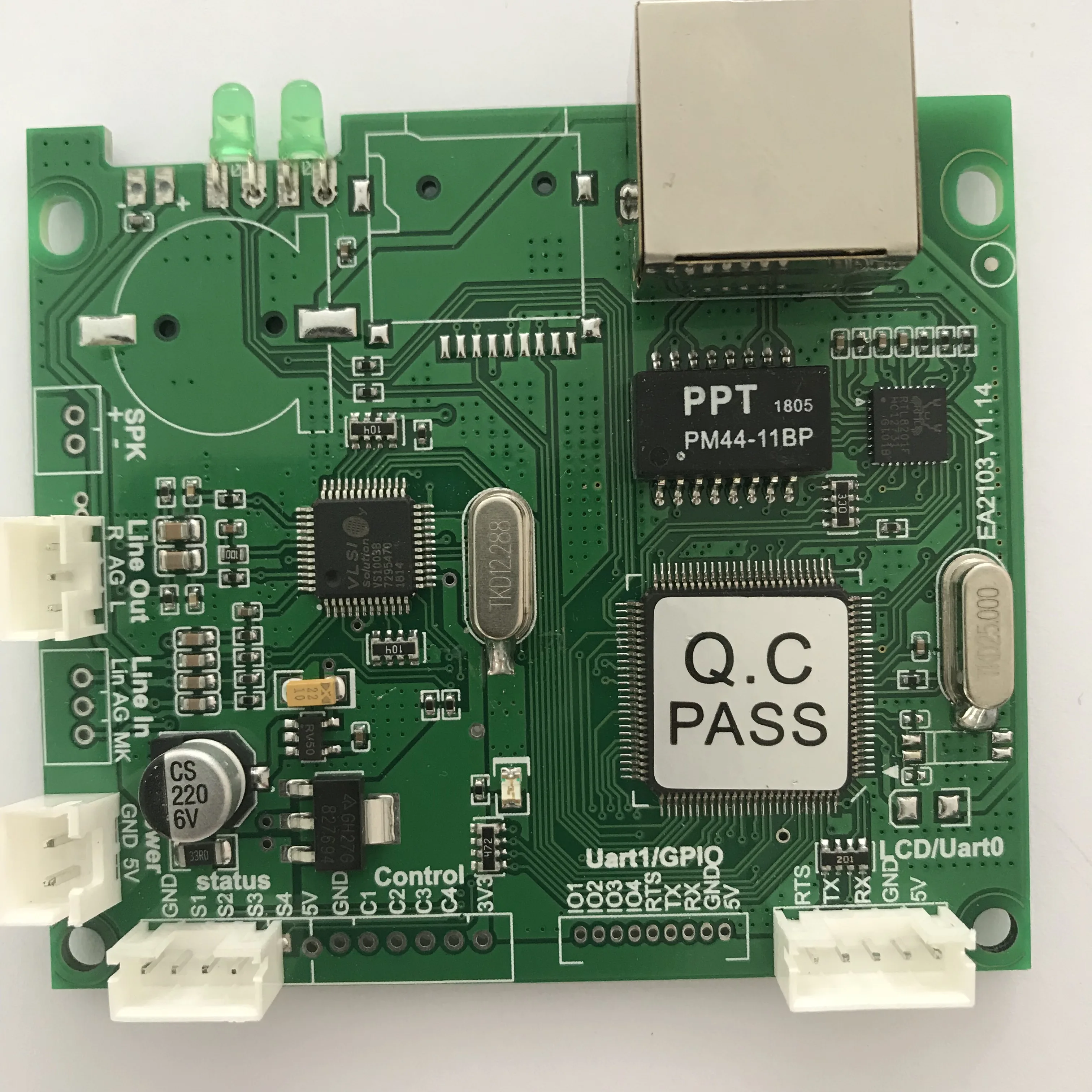  Сетевая аудиоплата PCB модуль IP-трансляции с усилителем мощности внутренней связью мониторингом функцией воспроизведения