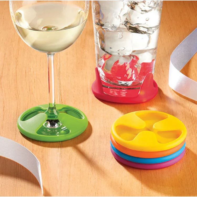 
Silicone Grip Wine Glasses Coaster Mats 