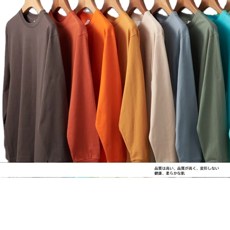 
Wholesale 100% Cotton Heavy Long Sleeve T-Shirt Stock Lot With Cheap Price Custom Logo 