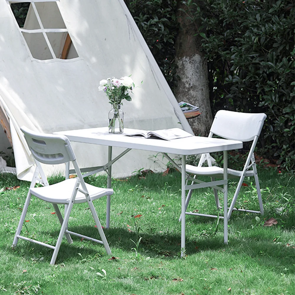 Wholesale white garden 6ft folding table outdoor garden plastic folding tables for event