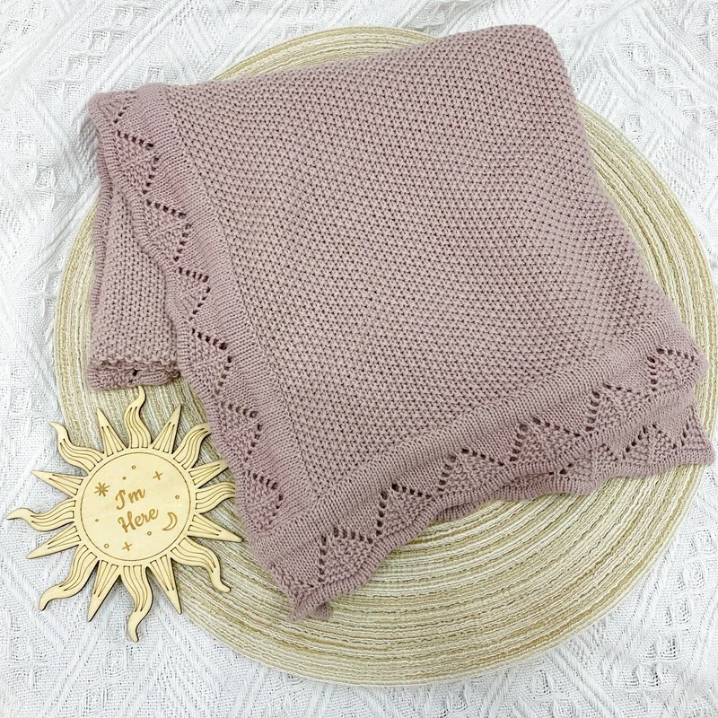 Wholesale Manufacturer Custom High Quality Toddlers Comforter Blanket Crochet Cotton Baby Muslin Swaddle Blankets