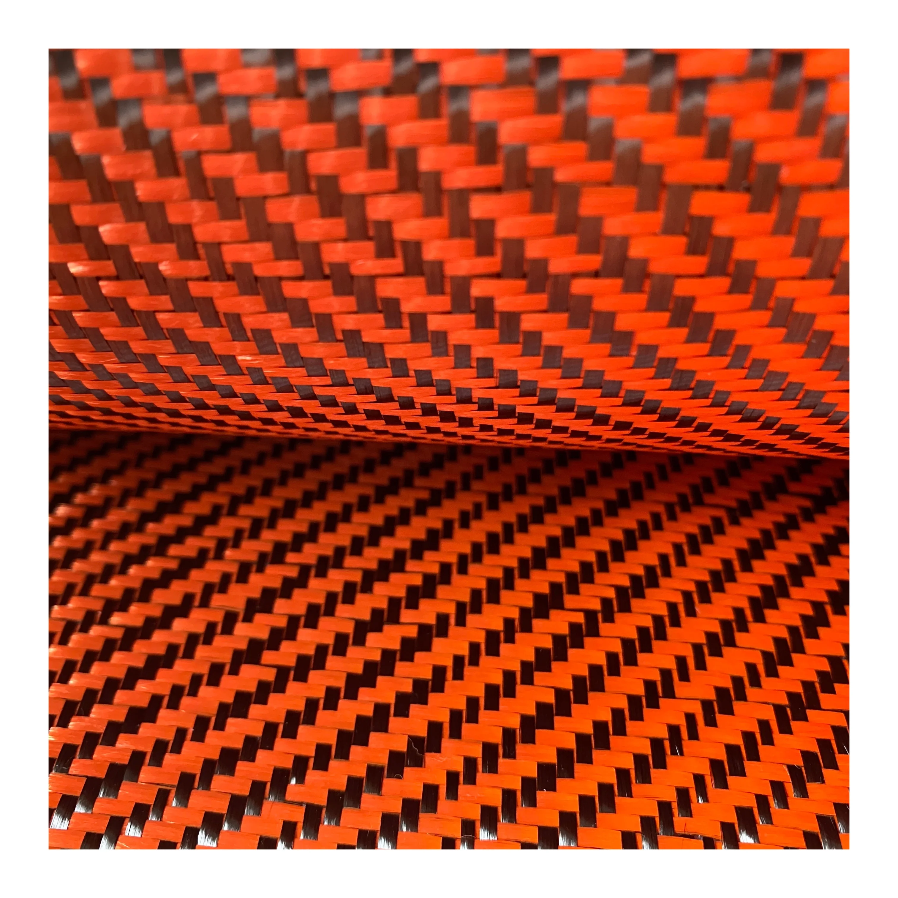 Aramid Fiber and Carbon Fiber Hybrid Fabric 3K Red yellow blue Twill Mixed carbon fiber Cloth